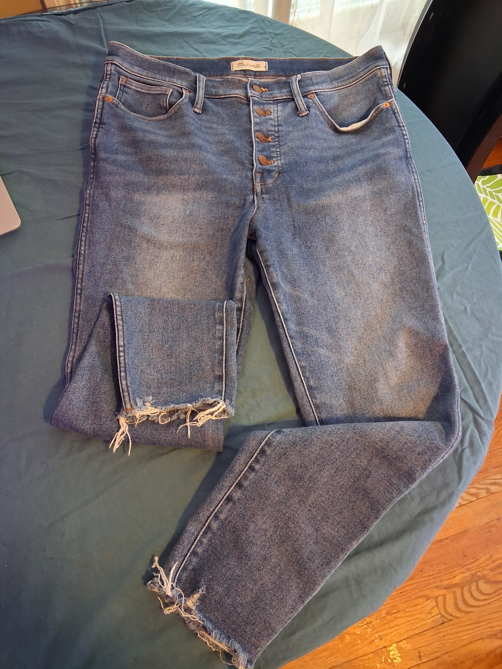 Madewell Distressed High-Rise Button-Fly Women's Jeans